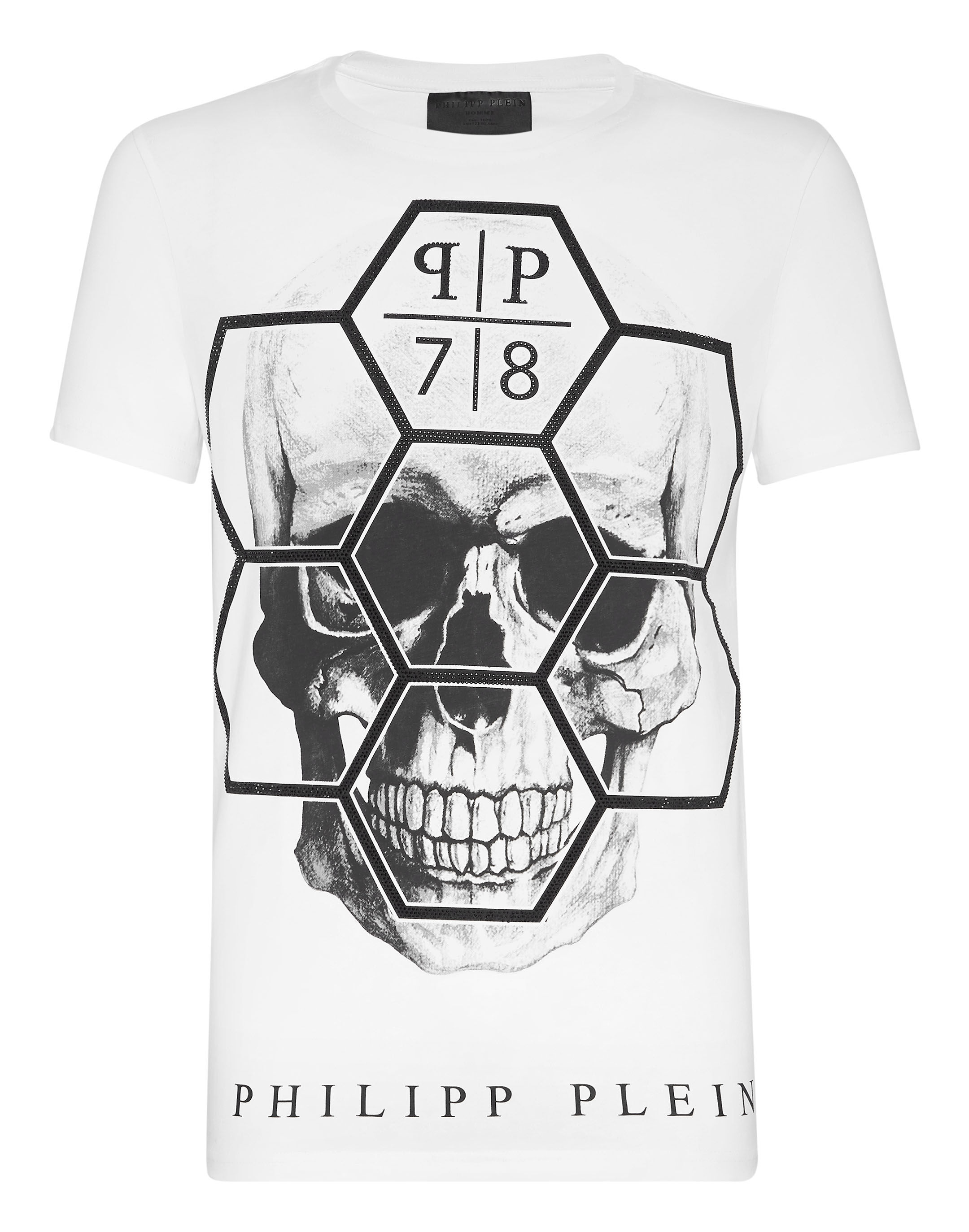 T-shirt Round Neck SS Skull Exagonal 