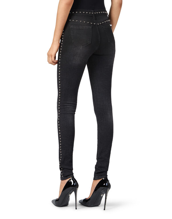 High Waist Jegging "Spotted and studs"