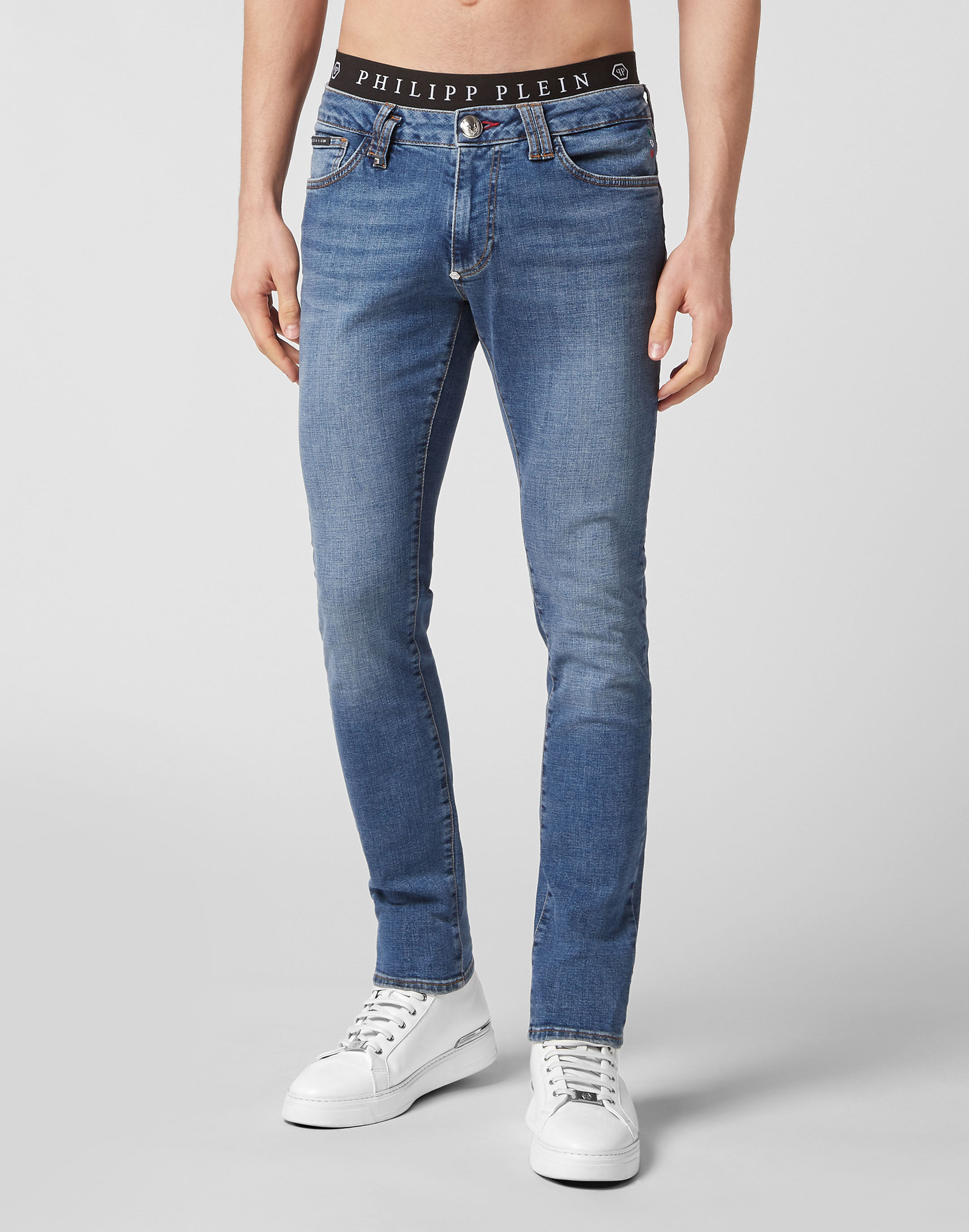Denim Trousers Slim Fit Basic Philipp Plein Outlet