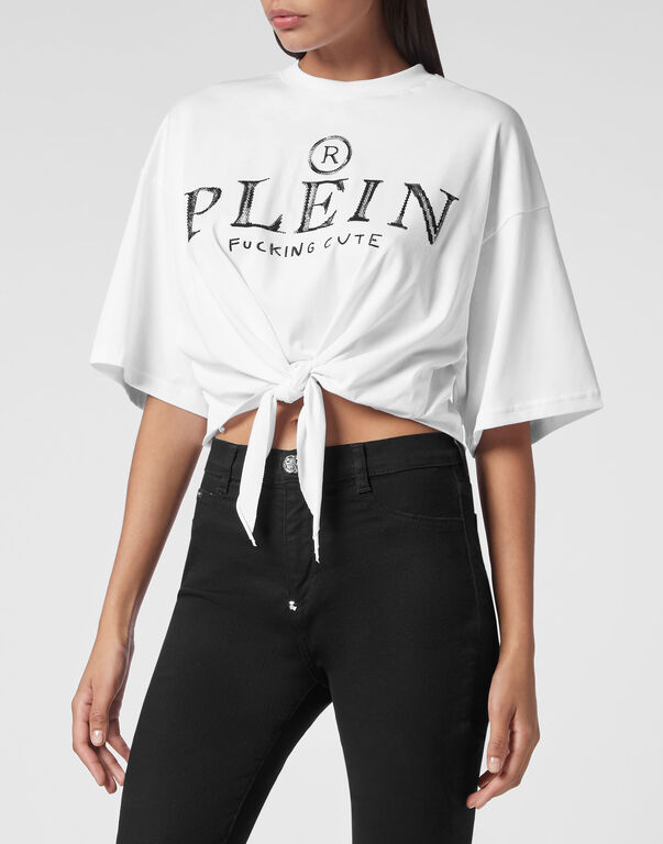 Street Crop Top SS with Crystals