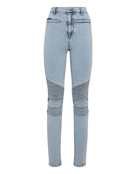 Denim  High Waist Biker Iconic Plein