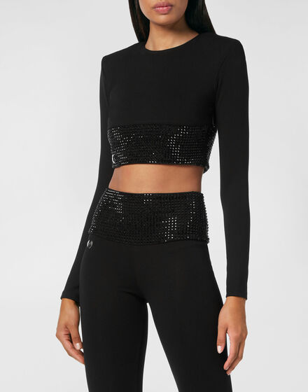 Longsleeve Top with Crystals