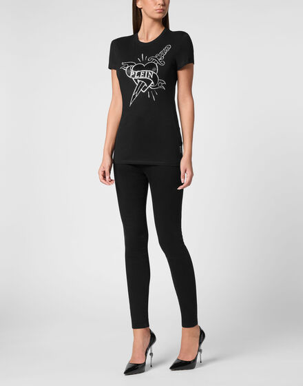 T-Shirt Sexy Pure Round Neck SS Strass Love Plein T-Shirt Sexy Pure Round Neck SS Strass Love Plein