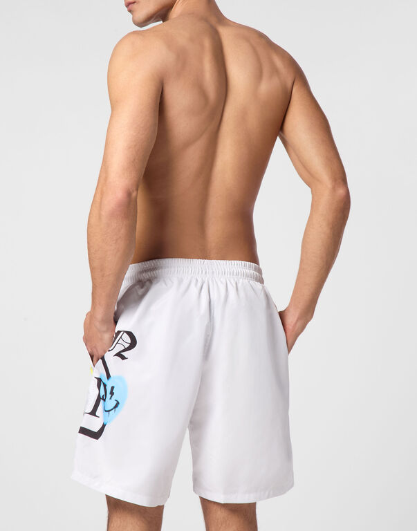 Jogging Shorts with Smile Print
