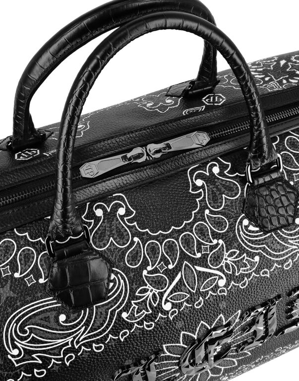 Leather Handle Bag Paisley Gothic Plein