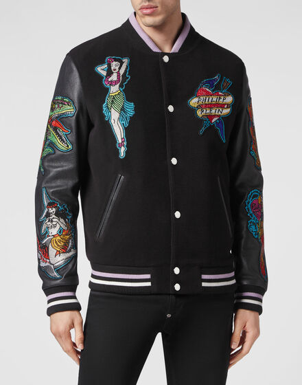 Leather College Bomber Hawaii