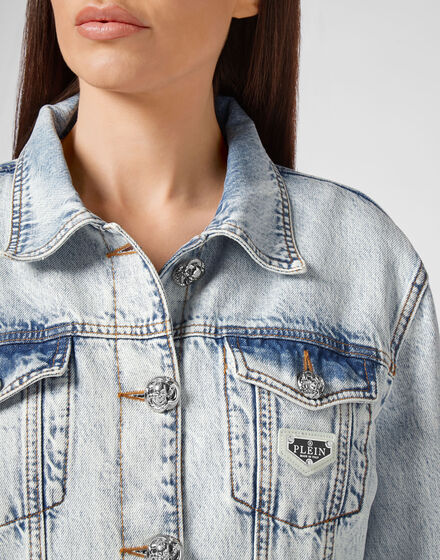 Denim Jacket Crystal Cable