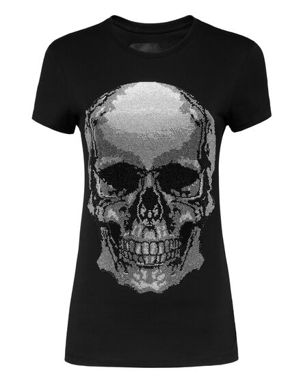 T-shirt Round Neck SS Classic Skull strass