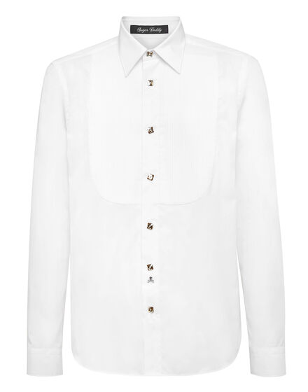 Cotton Shirt Smoking Cut LS Iconic Plein