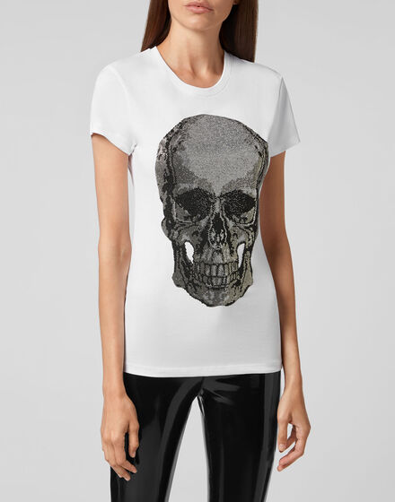 T-shirt Round Neck SS Classic Skull strass