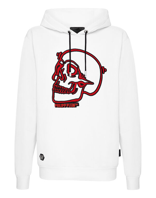 Hoodie sweatshirt Outline Skull