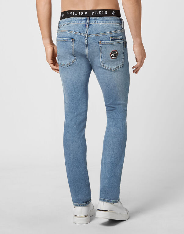 Denim Trousers Super Straight Cut Iconic Plein