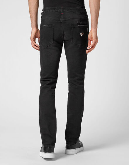 Denim Trousers Straight Cut Supreme Iconic Plein Basic Denim Trousers Straight Cut Supreme Iconic Plein Basic