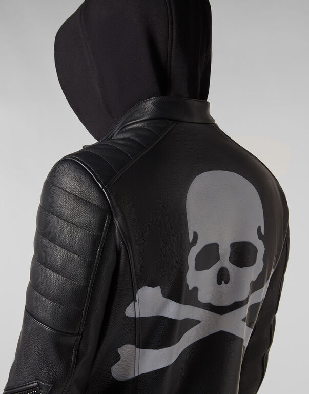 Leather Biker Skull