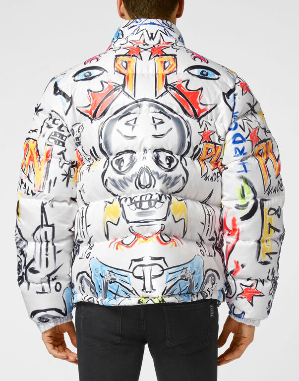 Down Puffer Jacket Skull and Plein Down Puffer Jacket Skull and Plein