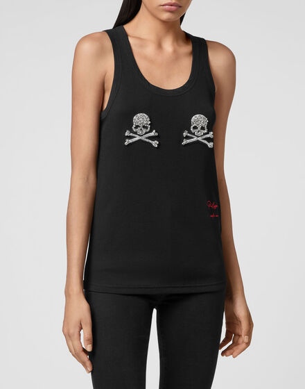 Tank top Crystal Skull with Crystals