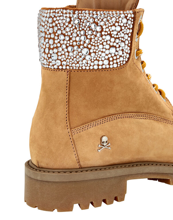 Nabuk Boots Low Flat Crystal The Hunter