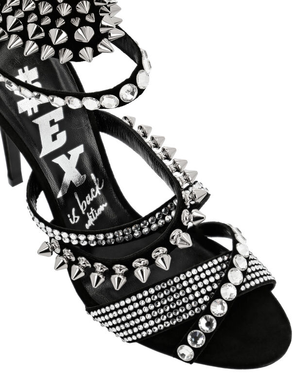 Suede Sandals High Heels