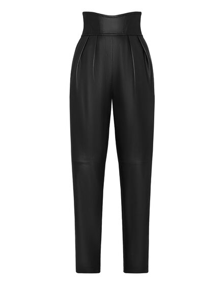 Leather Trousers Long 80s Fit Iconic Plein