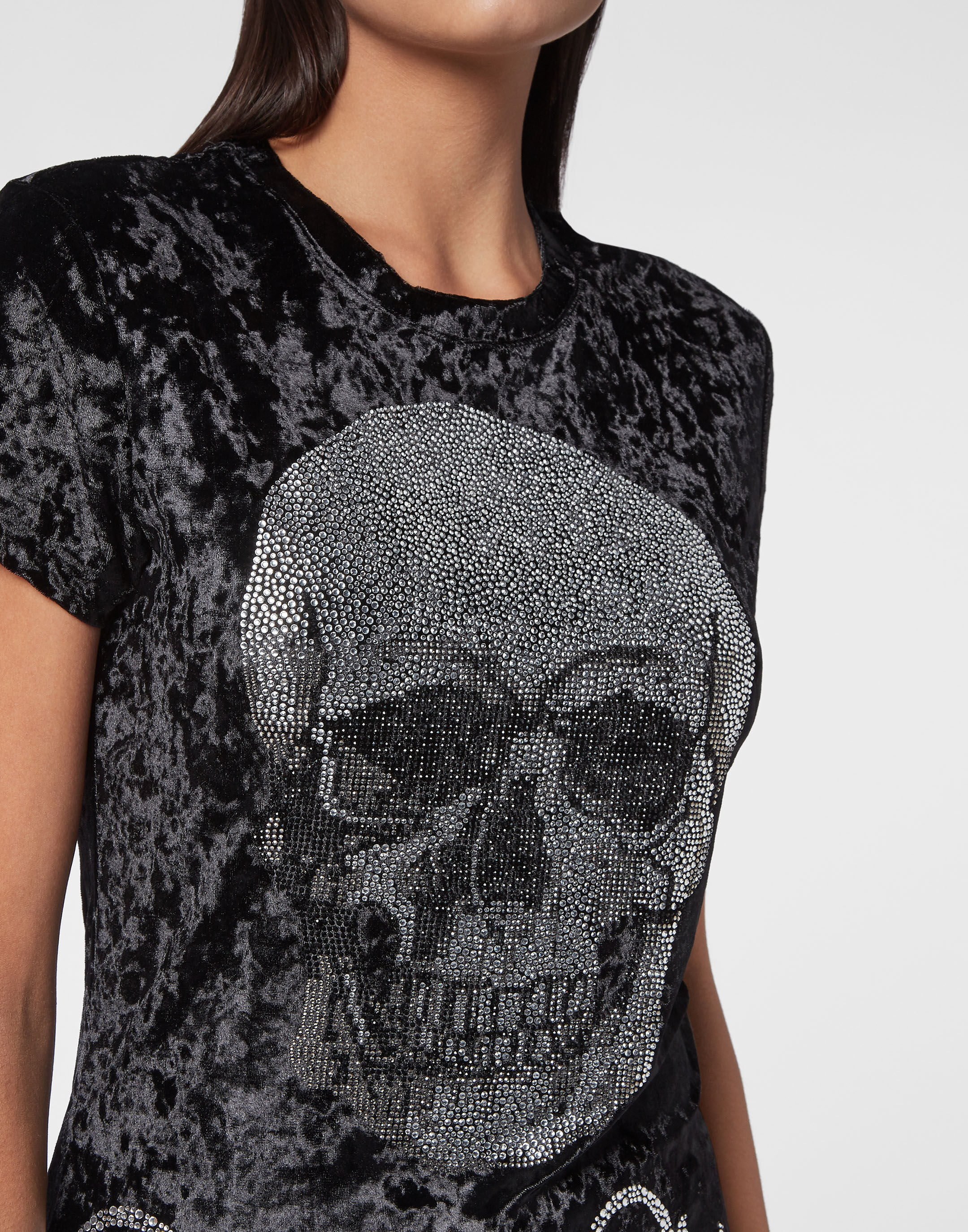 Skull top sequin shirt