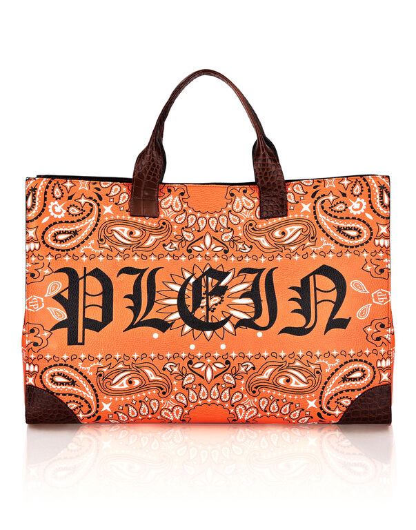 Leather Handle Bag Paisley Gothic Plein