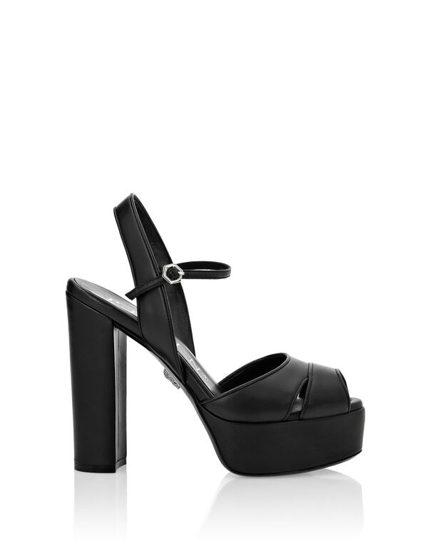 Leather Sandals High Heels