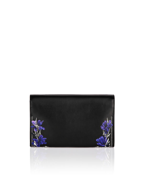 Leather Clutch Flowers