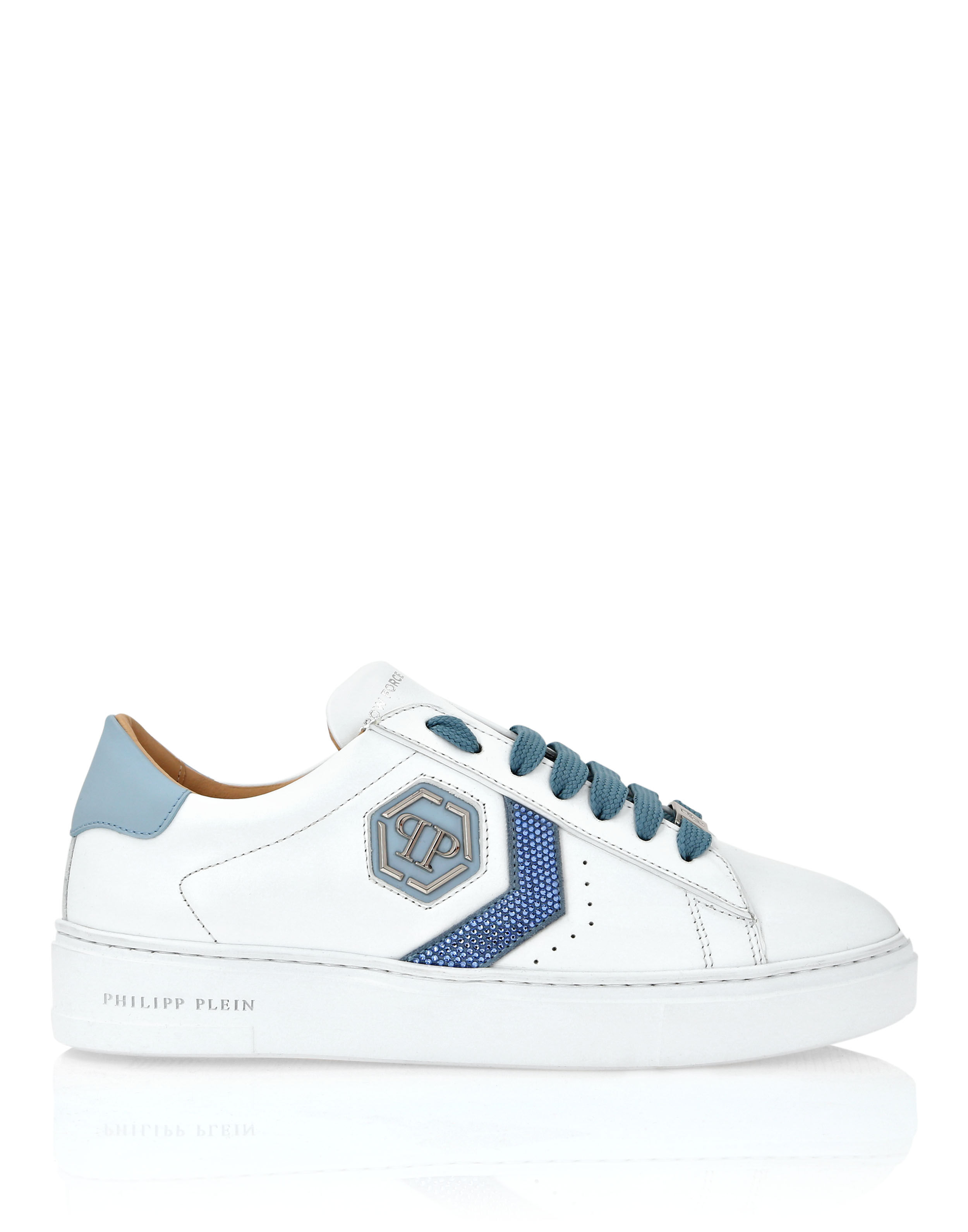 Lo-Top Leather Arrow Force Strass Sneakers | Philipp Plein Lo-Top Leather Arrow Force Strass Sneakers | Philipp Plein