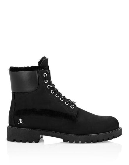 Leather Boots with shearling inside Iconic Plein