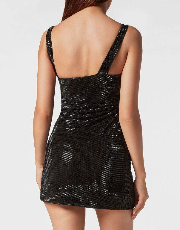 Crimped Mini Dress