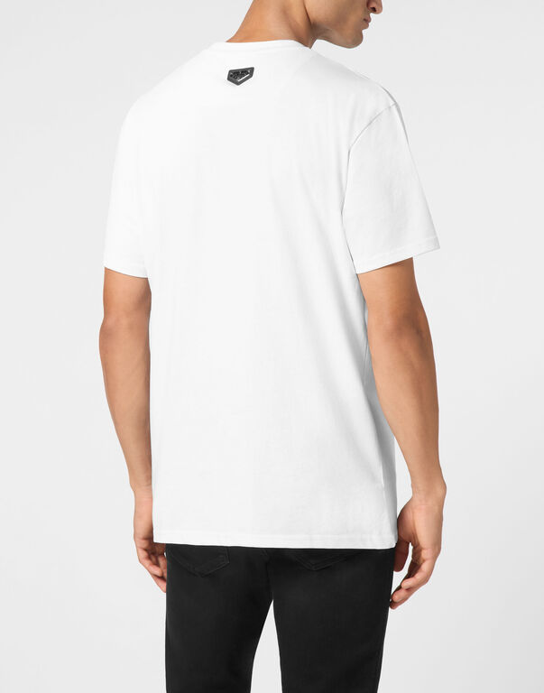 T-shirt Round Neck SS Strass Hexagon