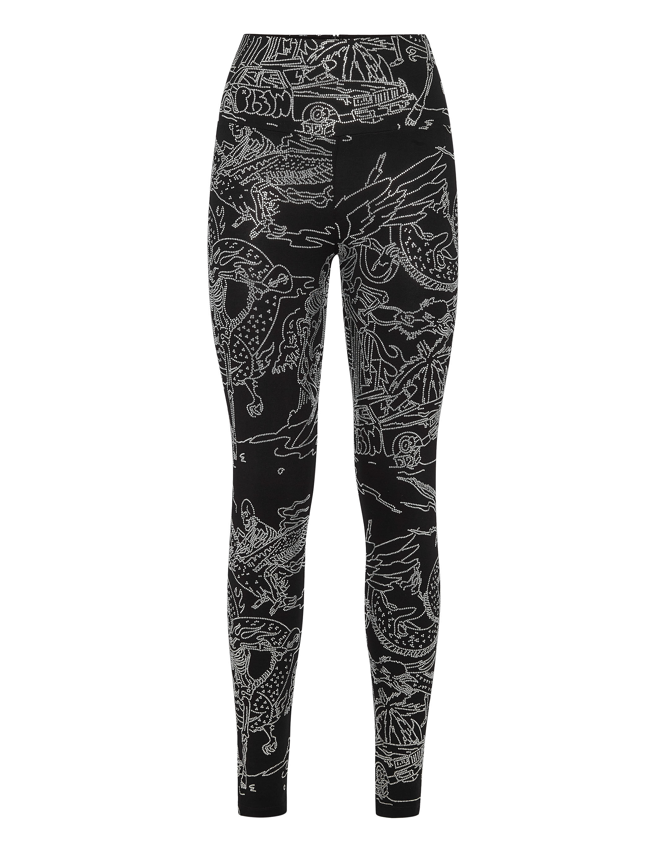 Jogging Leggings Stones Skeleton tattoo Philipp Plein Outlet