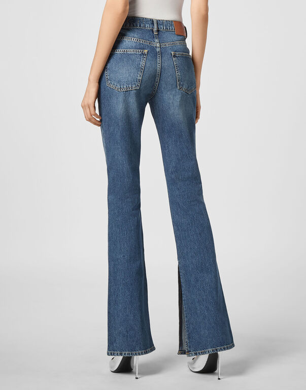 Denim Trousers Flare Fit Iconic Plein