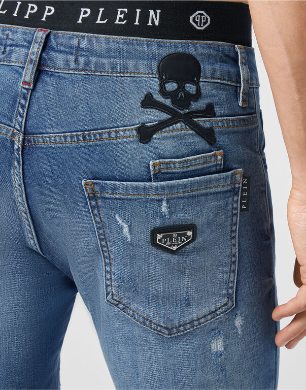 Denim Super Straight Cut Skull