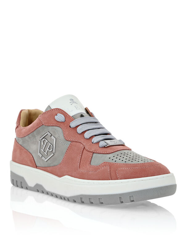 Mix Leather Lo-Top Sneakers