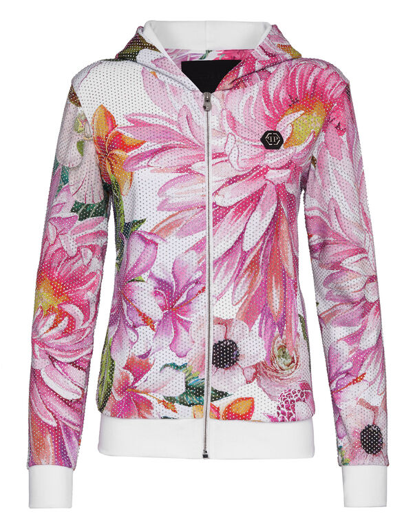 Hoodie Sweatjacket Flowers