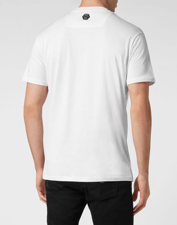 T-shirt Round Neck SS with Crystals Skull