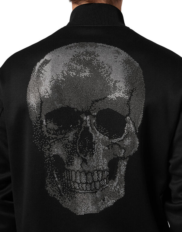 Jersey Jogging Jacket Skull strass