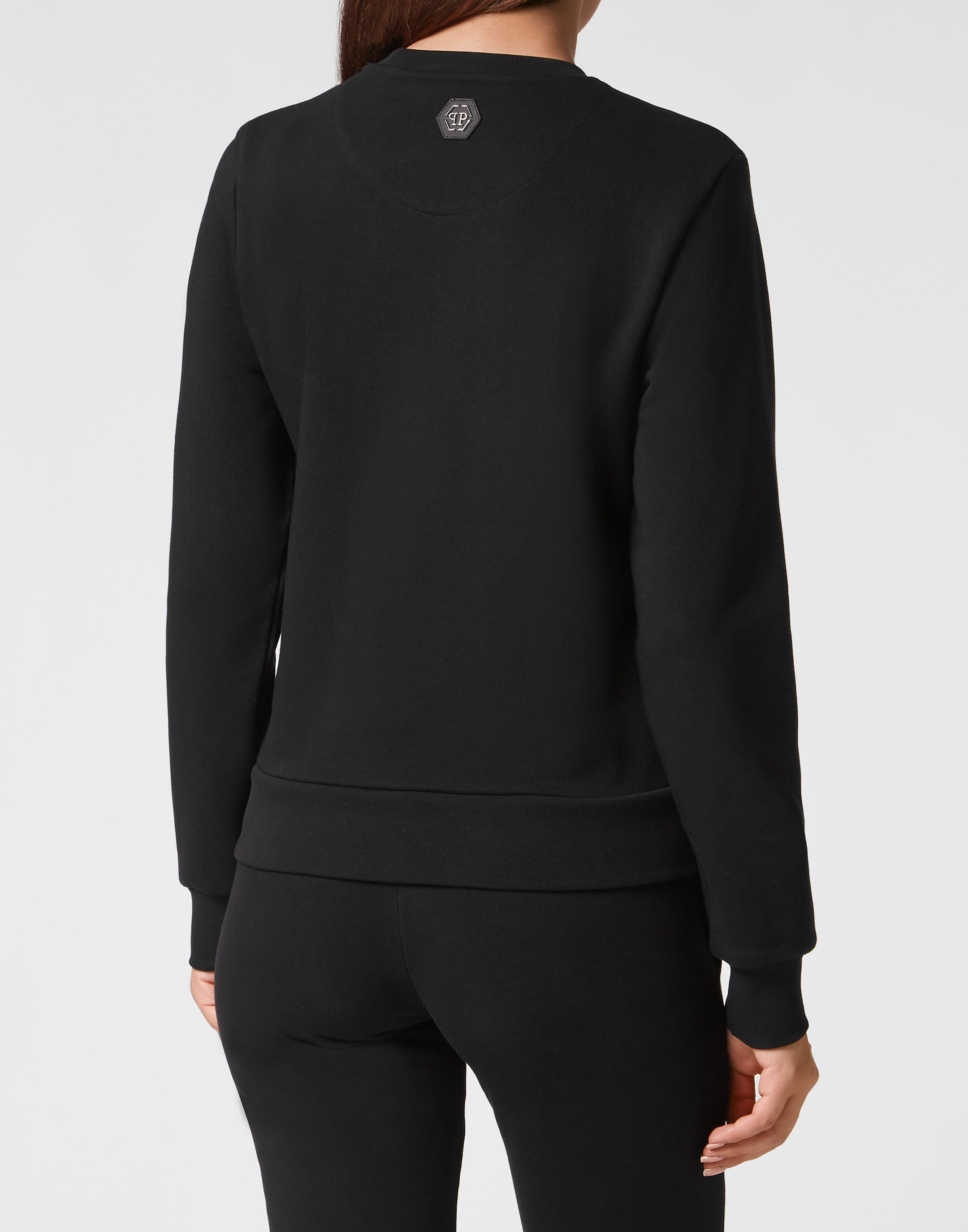 IONSEOUL ACDC Spark printing sweatshirt 裏起毛 BBP5021 Sweatshirt LS Crystal | Philipp Plein Outlet