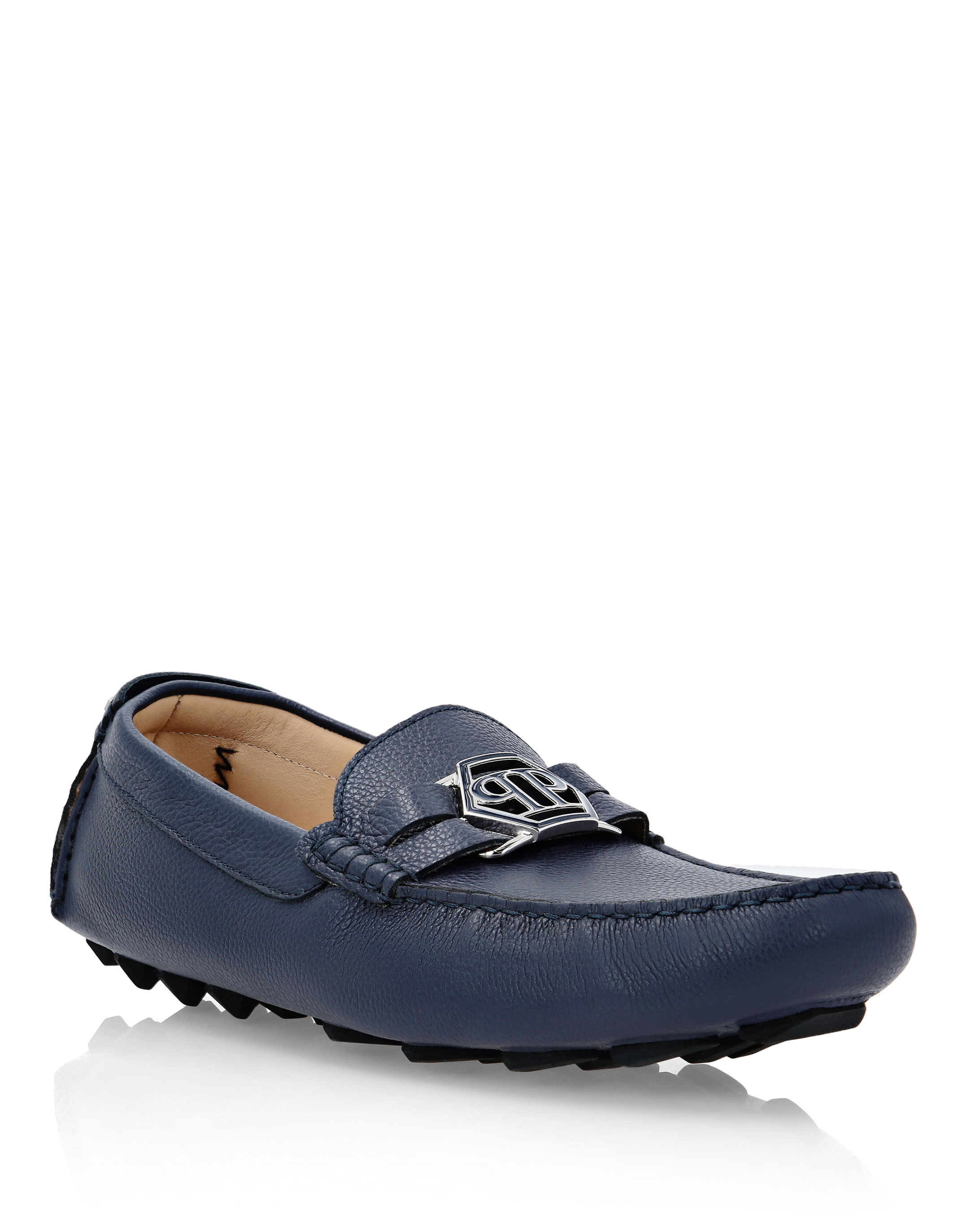 LOUIS VUITTON MOCCASIN SHOES 10 44 MONTE CARLO NAVY BLUE LEATHER