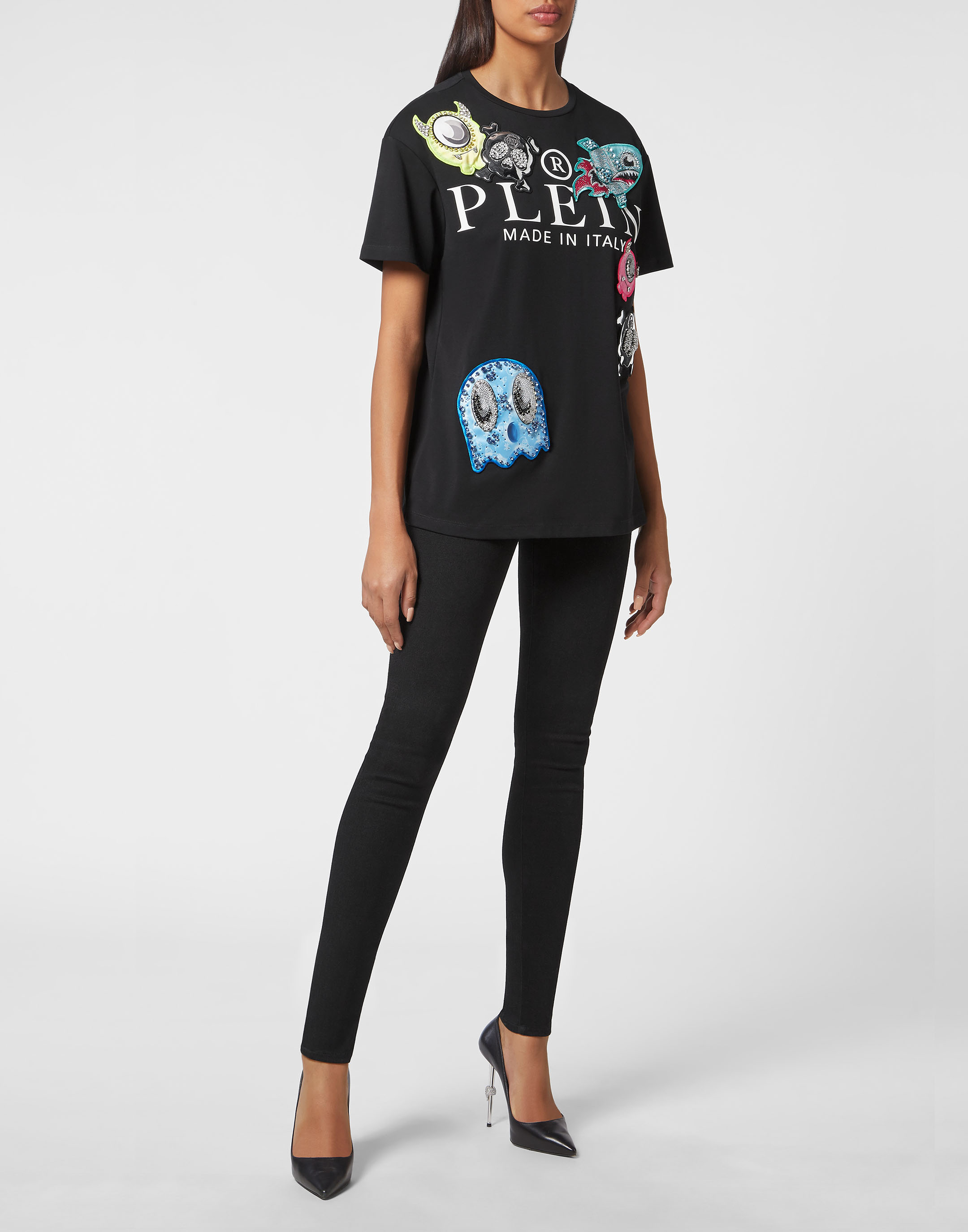 T-shirt Round Neck Man fit Monsters with Crystals | Philipp