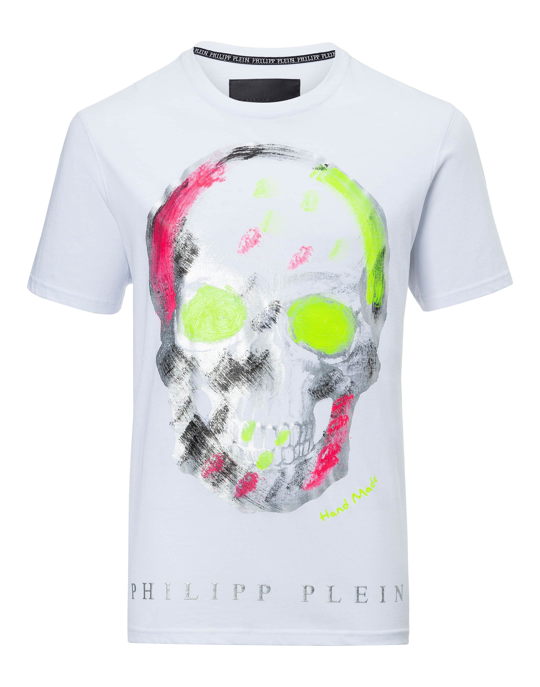 skull t shirt white