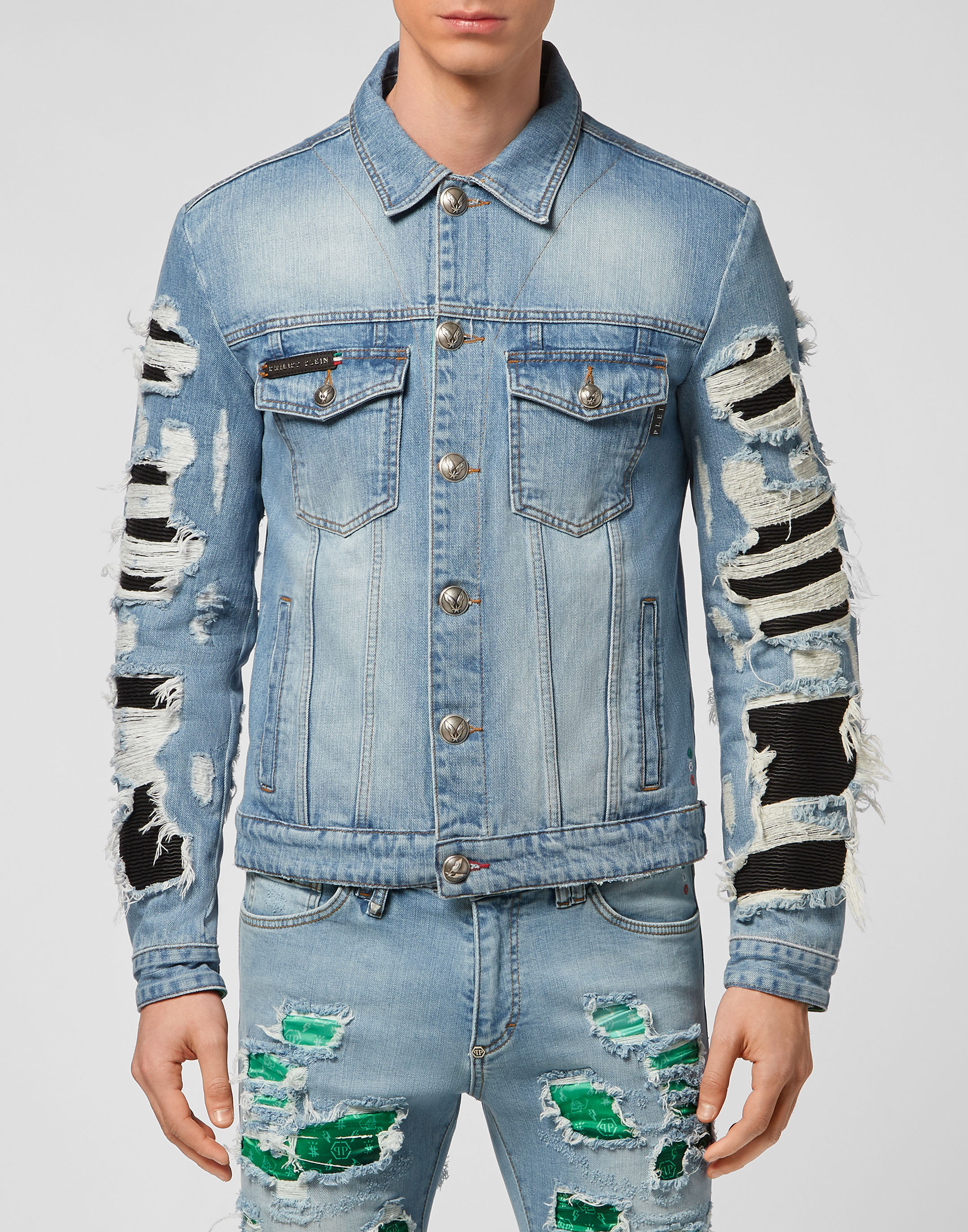 Svinde bort På kanten ammunition Denim Jacket New Baroque | Philipp Plein Outlet