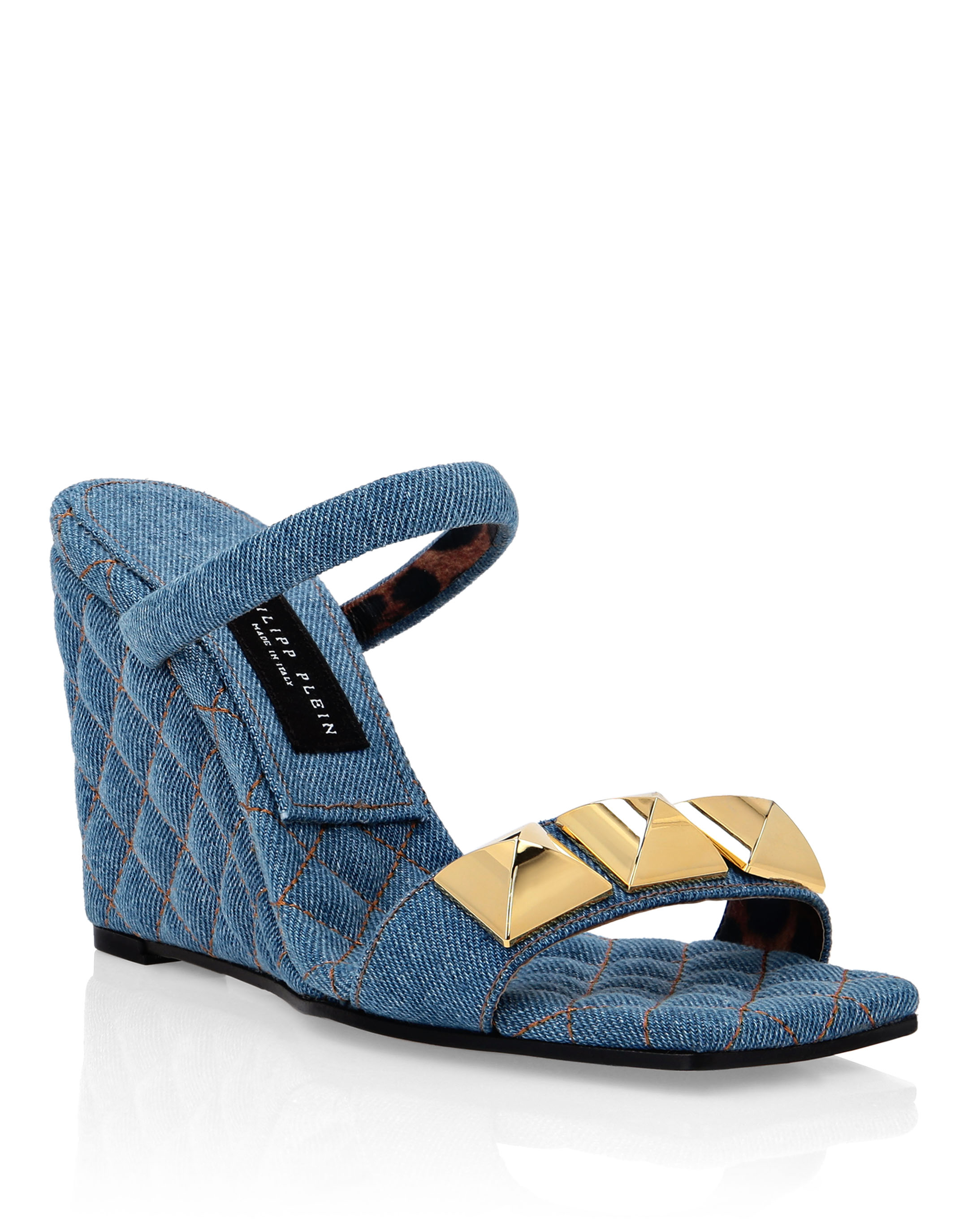 Louis Vuitton - Monogram Denim Wedge Sandals 37,5