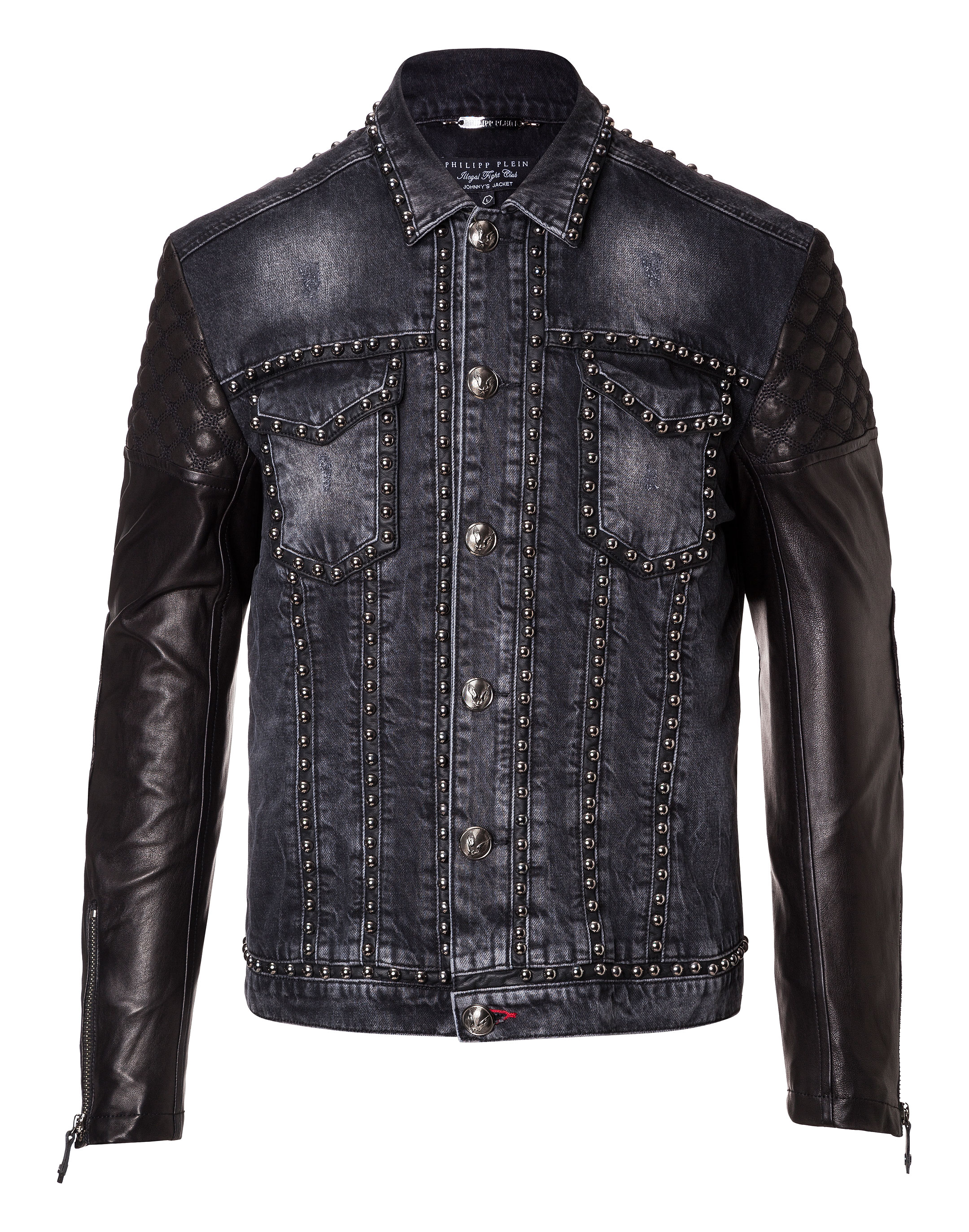 Jacket Noir Plein Denim Jacket Philipp Denim qfOyY