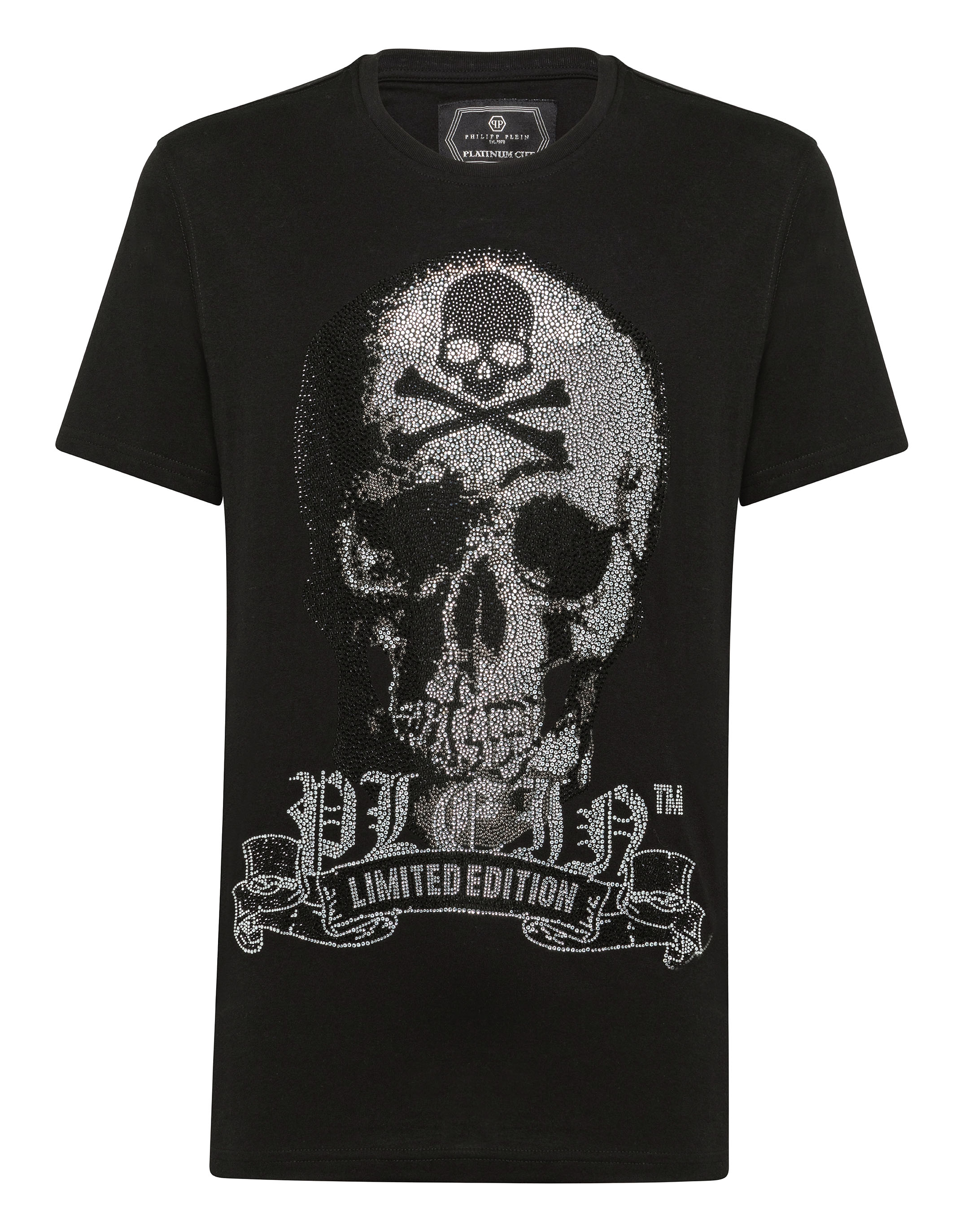 Rationalisatie Gemeenten ijzer T-shirt Platinum Cut Round Neck Skull | Philipp Plein Outlet