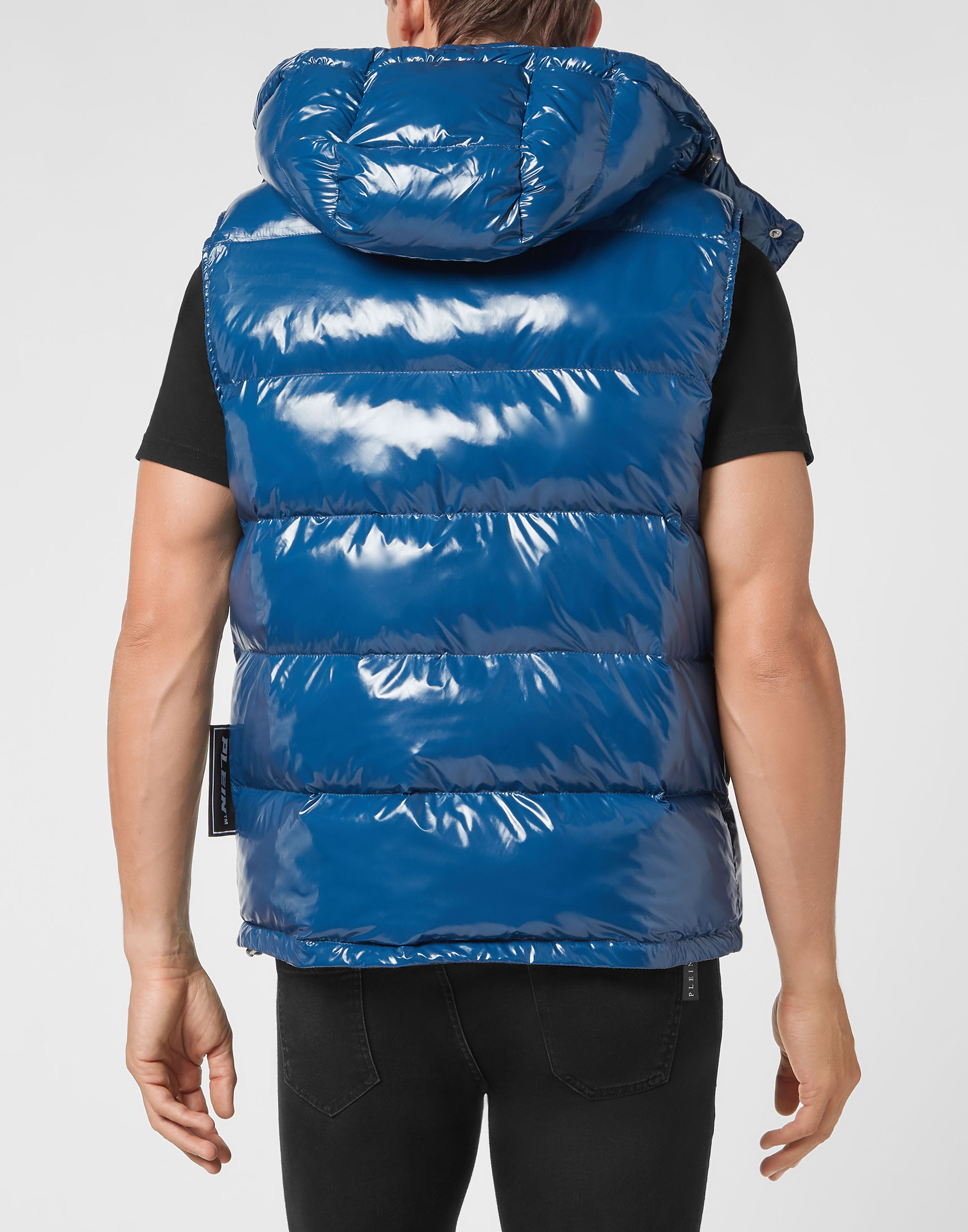 Glossy Sleeveless Puffer Jacket - Ready to Wear