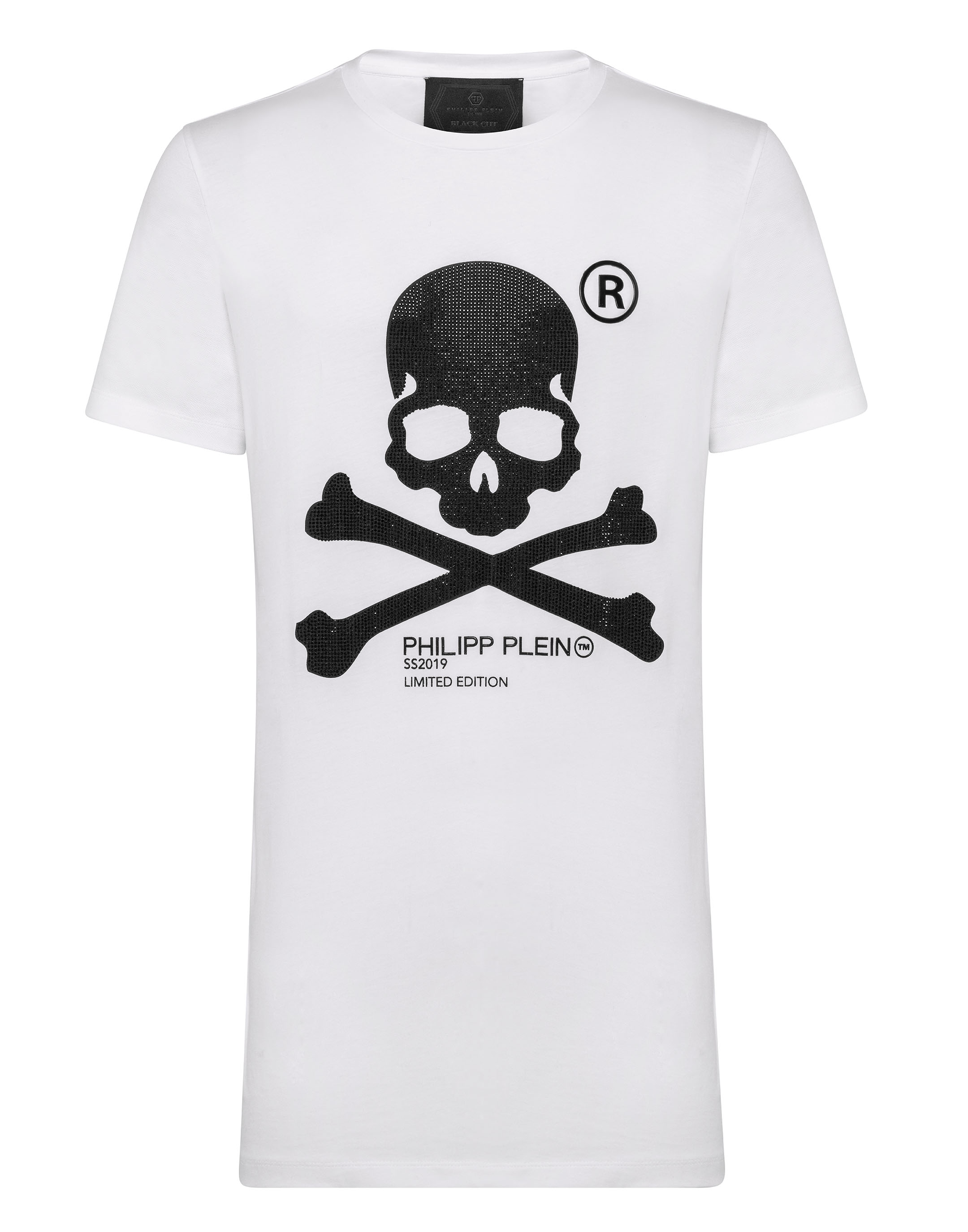 Altaar op vakantie Stamboom T-shirt Black Cut Round Neck Skull | Philipp Plein Outlet