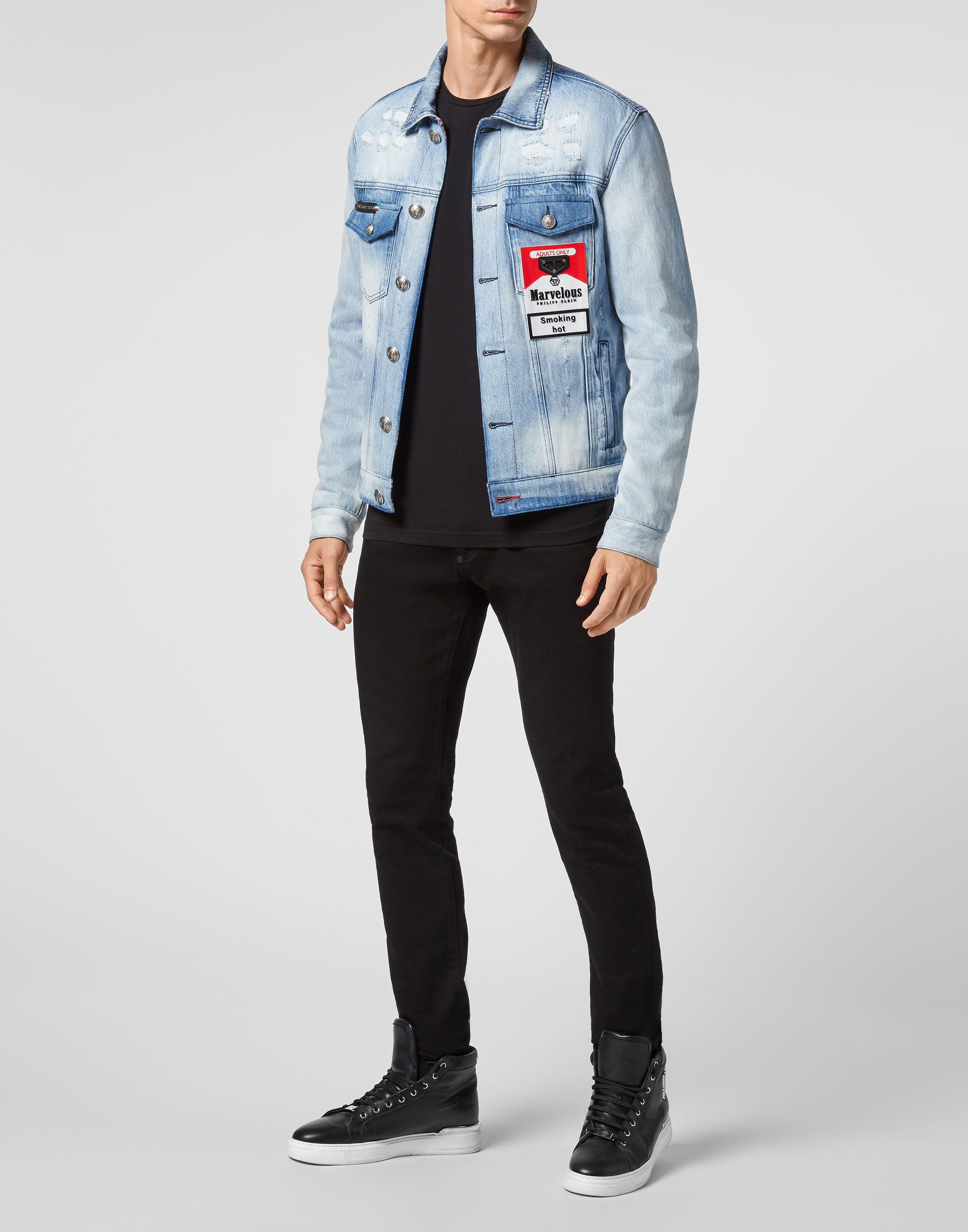 Denim Jacket Patches  Philipp Plein Outlet