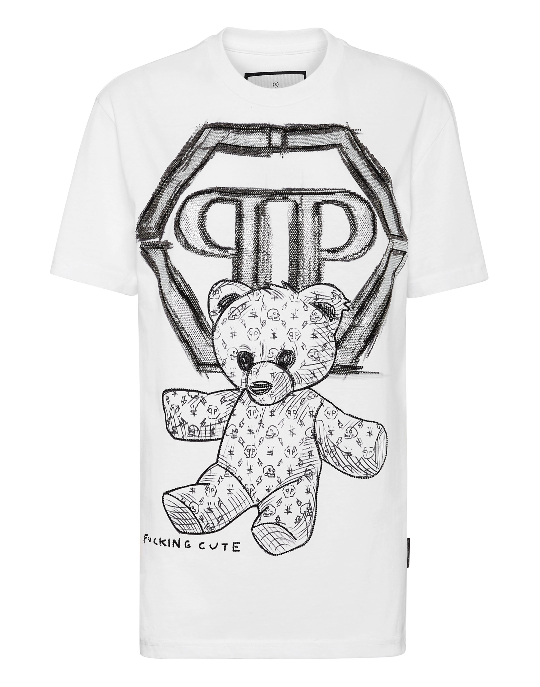 Lam Tradition fordel T-shirt Round Neck SS Man Fit Teddy Bear with Crystals | Philipp Plein  Outlet